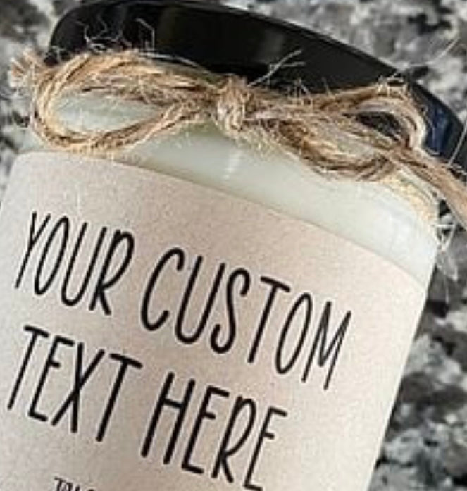 Create your own unique candle with custom labels